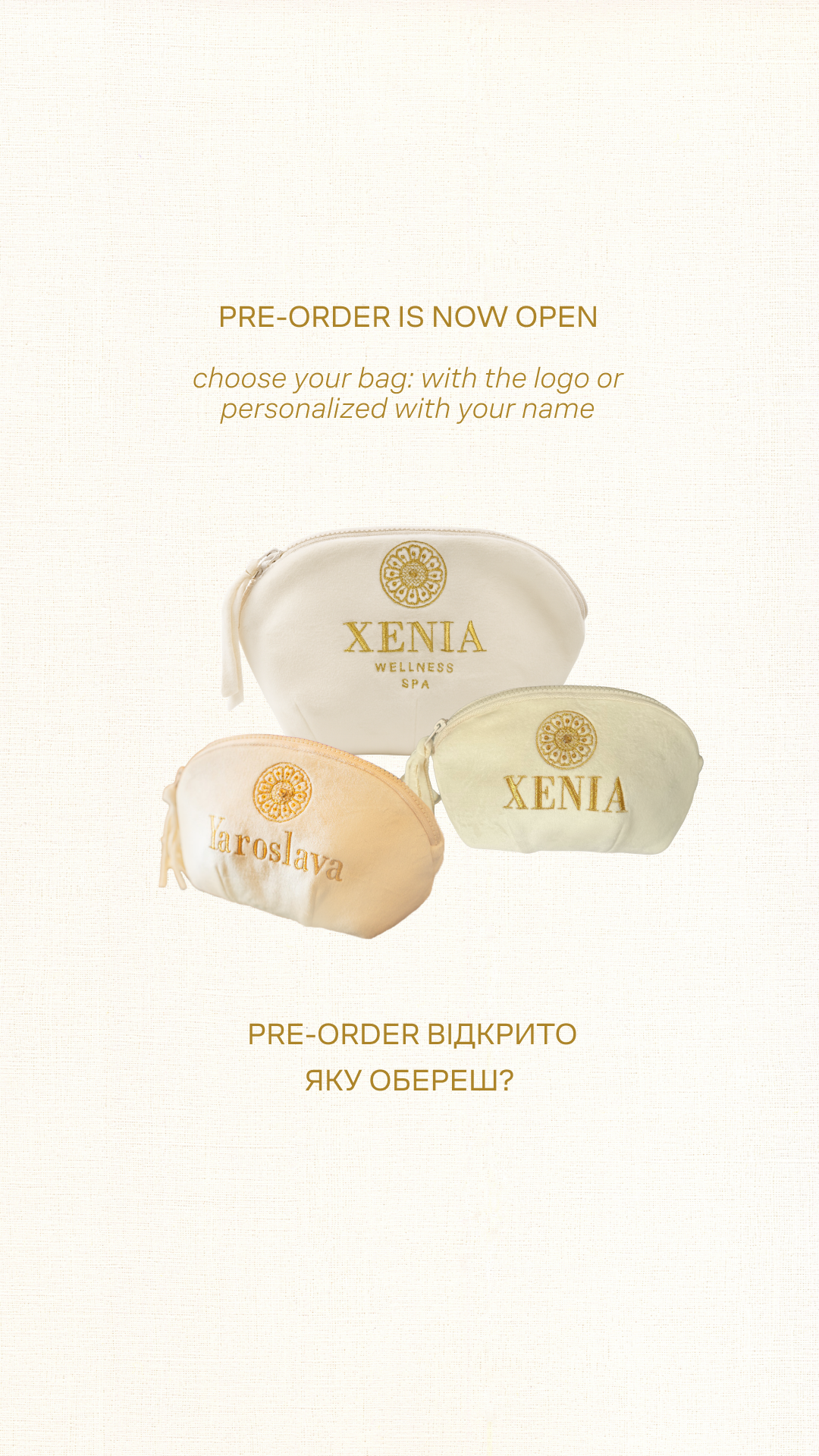 The Xenia cosmetic bag