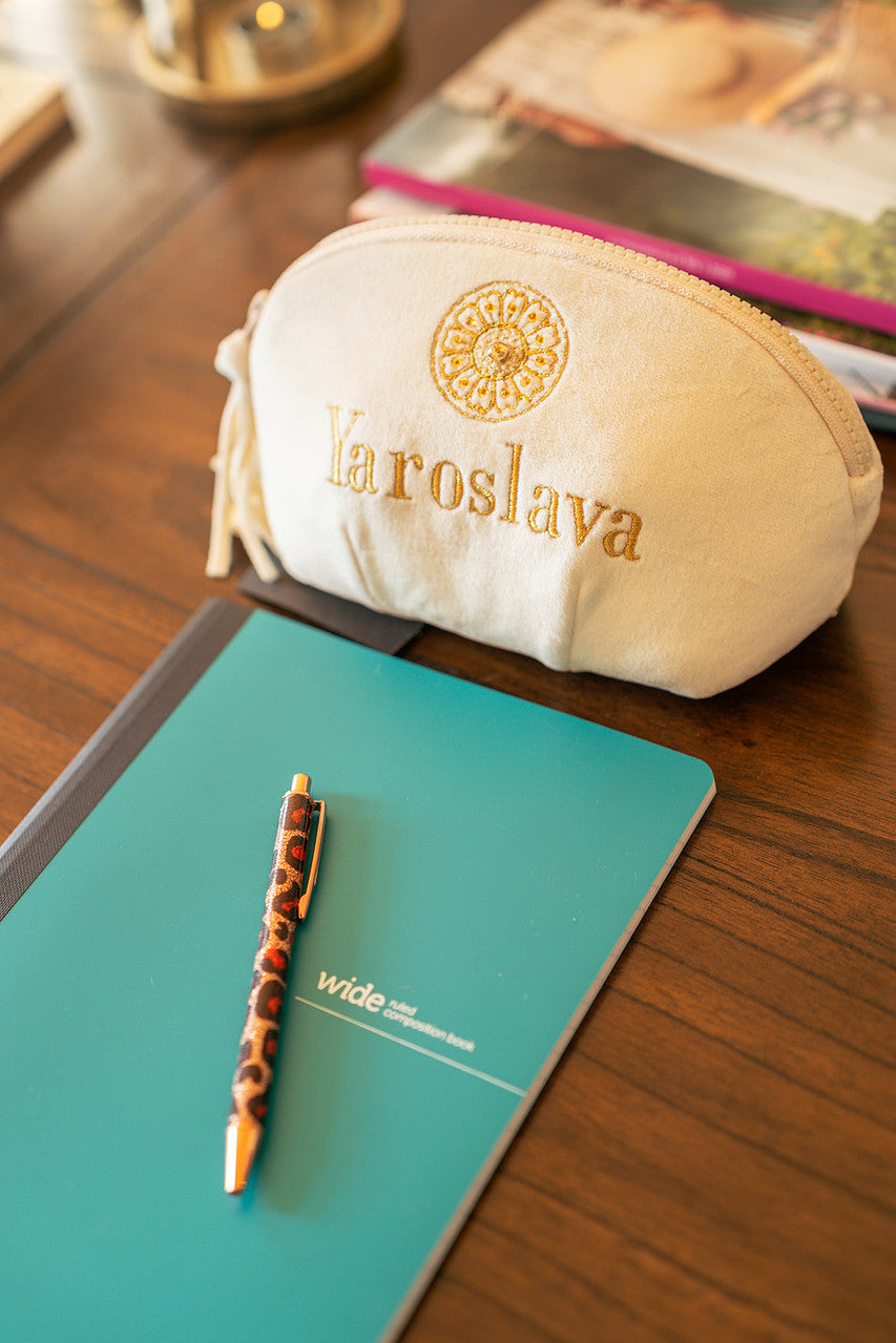 The Xenia Personalised cosmetic bag